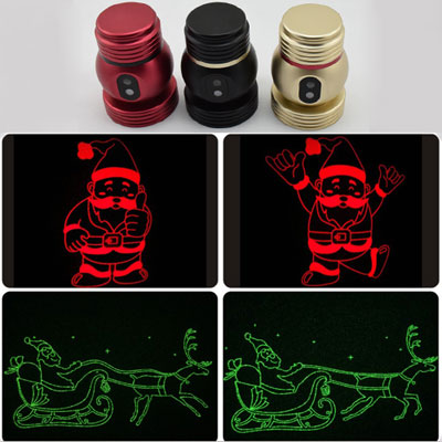 Lampe laser vert/rouge animation étoiles