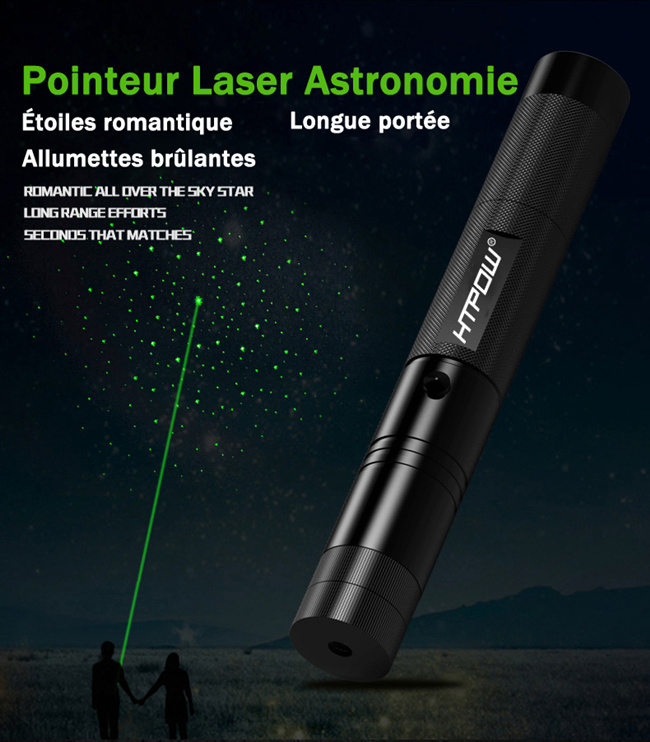 Pointeur laser vert puissant pointeur laser haute puissance pointeur laser  lumière verte pleine d’étoiles