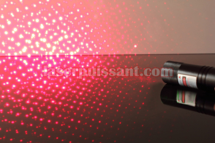 300mW Milieu Ouvert Motif Étoilé Rouge Lumière Nu Stylo Pointeur Laser Rouge  - FR - Laserpointerpro