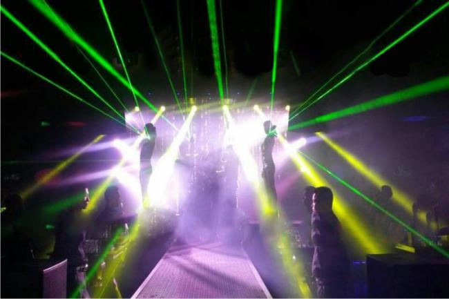 Rayon laser vert lumières éclairage scène disco gants laser boîte de nuit  fête
