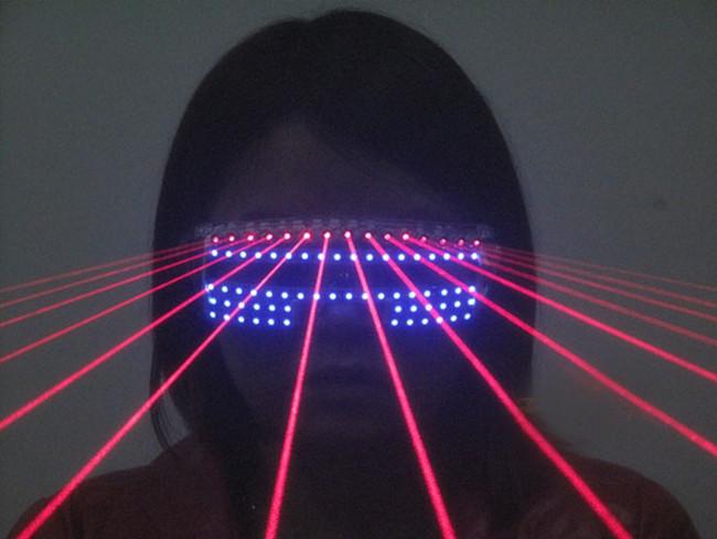 Lunettes laser rouge LED 650nm verres de partie verres clignotants
