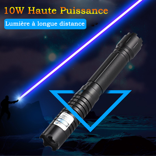 Pointeur laser 3000mW classe 4 vert lampe de poche puissant