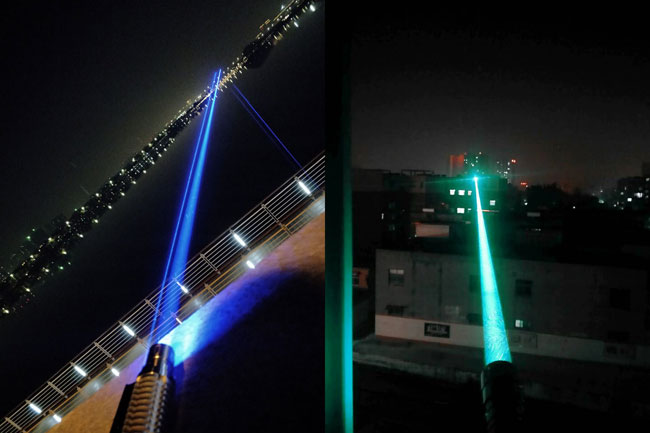 Pointeur laser bleu 445nm pas cher et puissant 1500mW/2500mW
